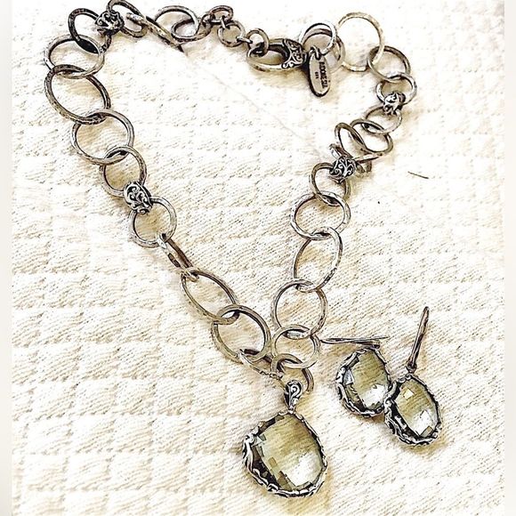 LOIS HILL Green Amethyst Necklace&Earrings ARTISAN Green Amethyst Ring&Bracelet - Picture 9 of 16